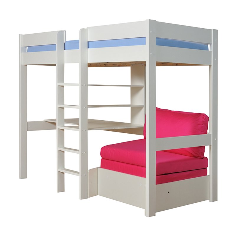 Stompa High Sleeper With Red Cushion Set