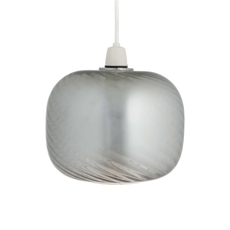 Jasper Non-Electric Pendant Smoke Glass Swirl