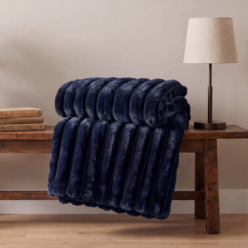 Alnwick Throw Navy