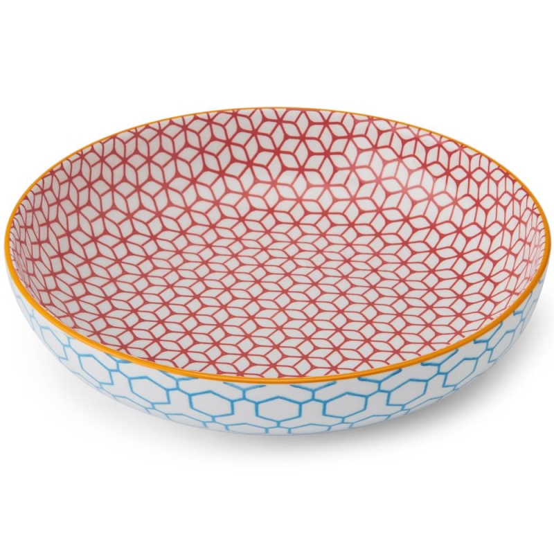 Coupe Bowl Geometric Blue