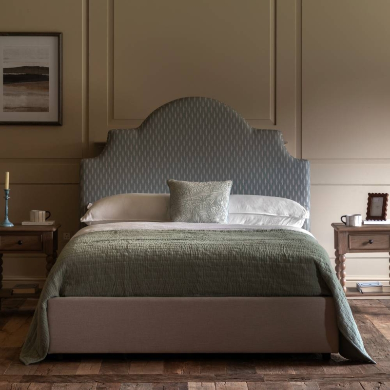 Windsor Ottoman Bed Green Ikat Arrow 