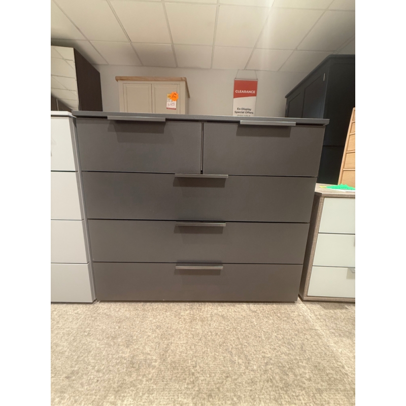 Ashfield 5 Drawer Chest In Graphite (Bury St Edmunds)