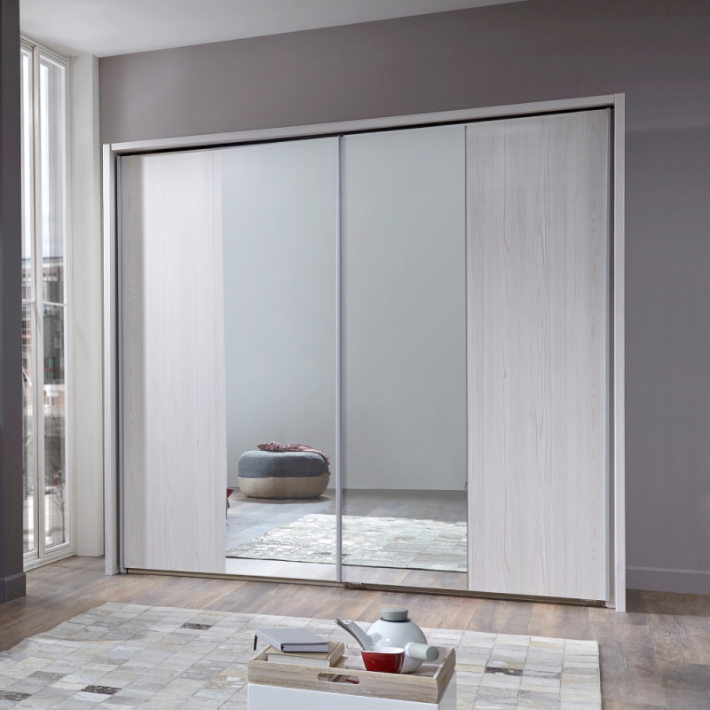 Marlborough Sliding Wardrobe 2 Door Mirrored 200cm & Passe-Partout