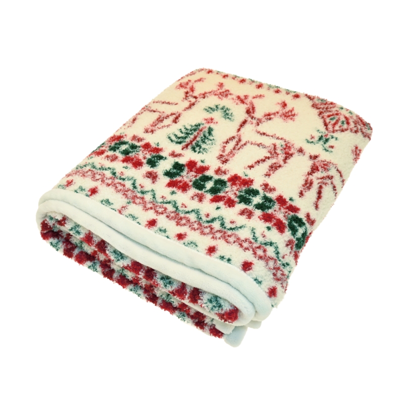Scandi Reindeer Boucle 130x170cm Throw