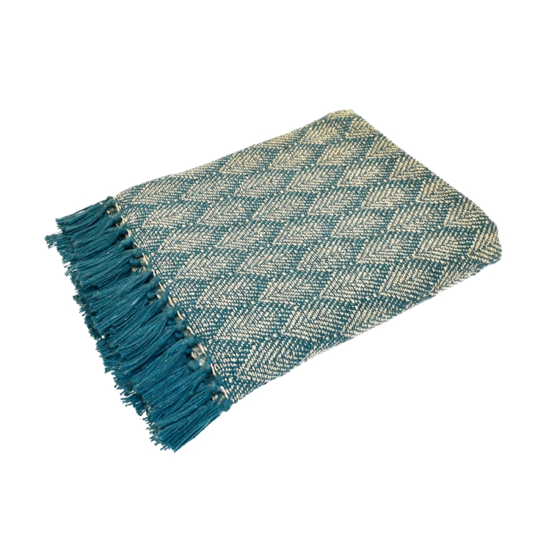 Cotton Leaf Throw Atlantic