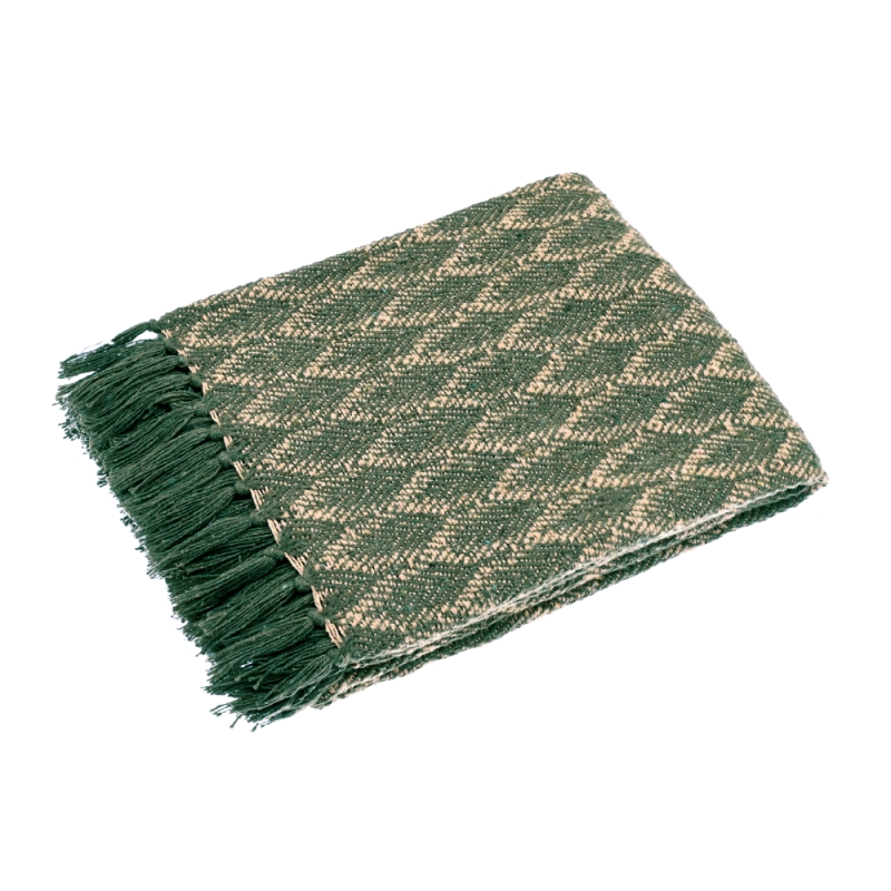 Cotton Leaf Throw Elm Green