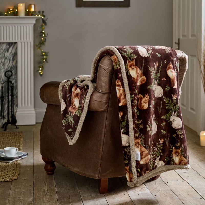 Woodland Wildlife Throw