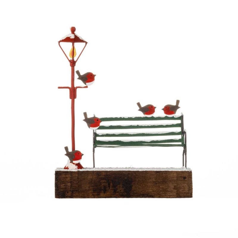 Festive Park Scene Christmas Ornament