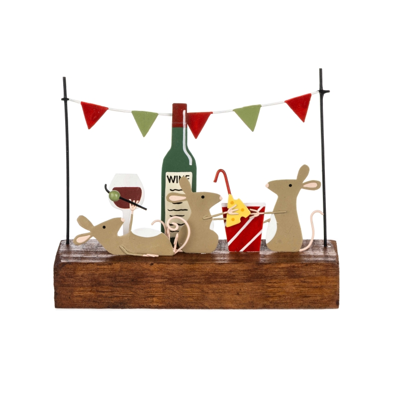 Mice Amusing Antics on Base Decoration