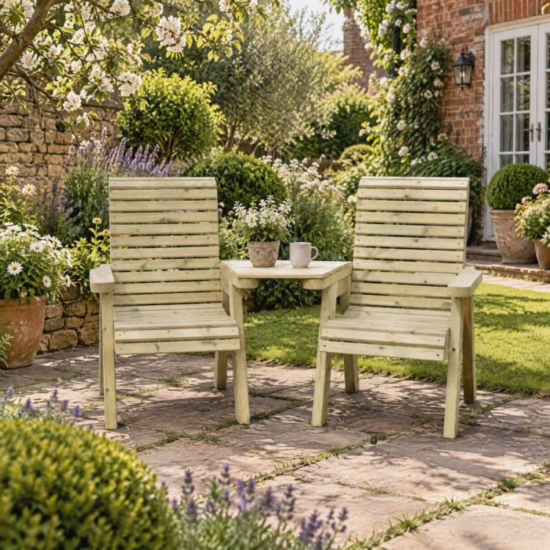 Suffolk Deluxe Love Seat With Angled Tray 