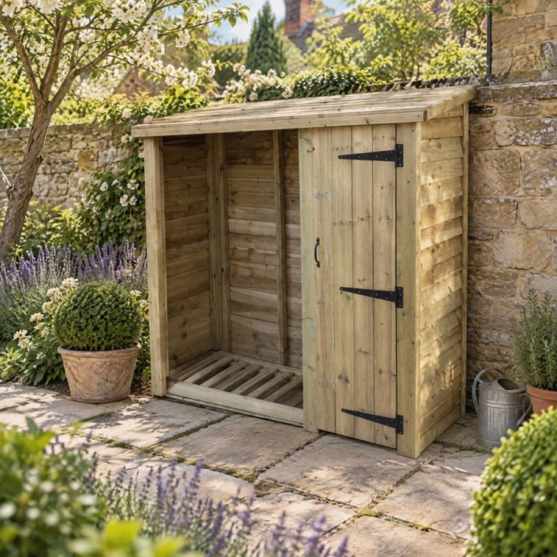 Suffolk Log Store With Tool Storage