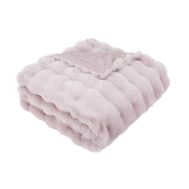 Raffles baby pink throw