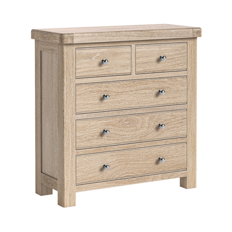 Newhaven 2+3 Chest White Wash