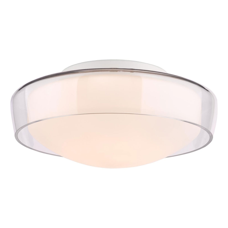 Dar Dagon 3 Light Bathroom Ceiling Light with  Opal Glass IP44
