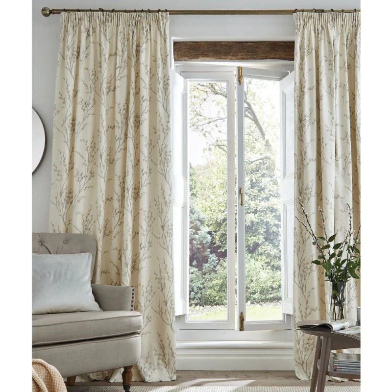 Pussy Willow Readymade Curtains Dove Grey