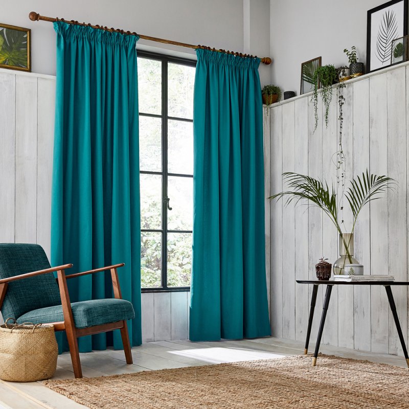 Chroma Readymade Curtains Teal