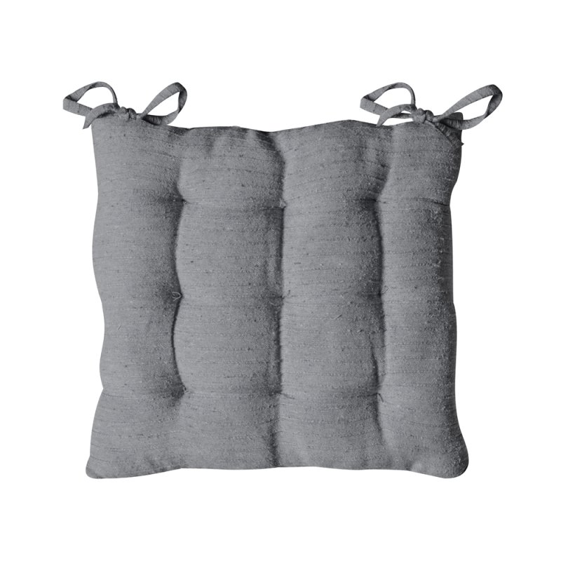 Cotton Rib Seat Pad Light Grey - 2 Pack