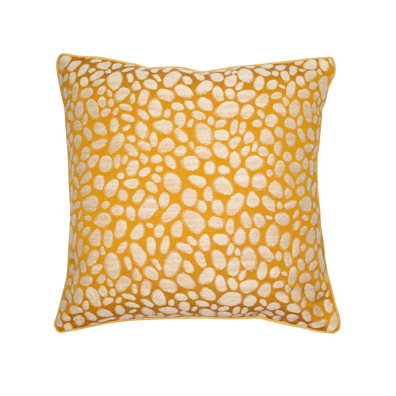 Pebbles 43cm Design Weave Mustard Cushion