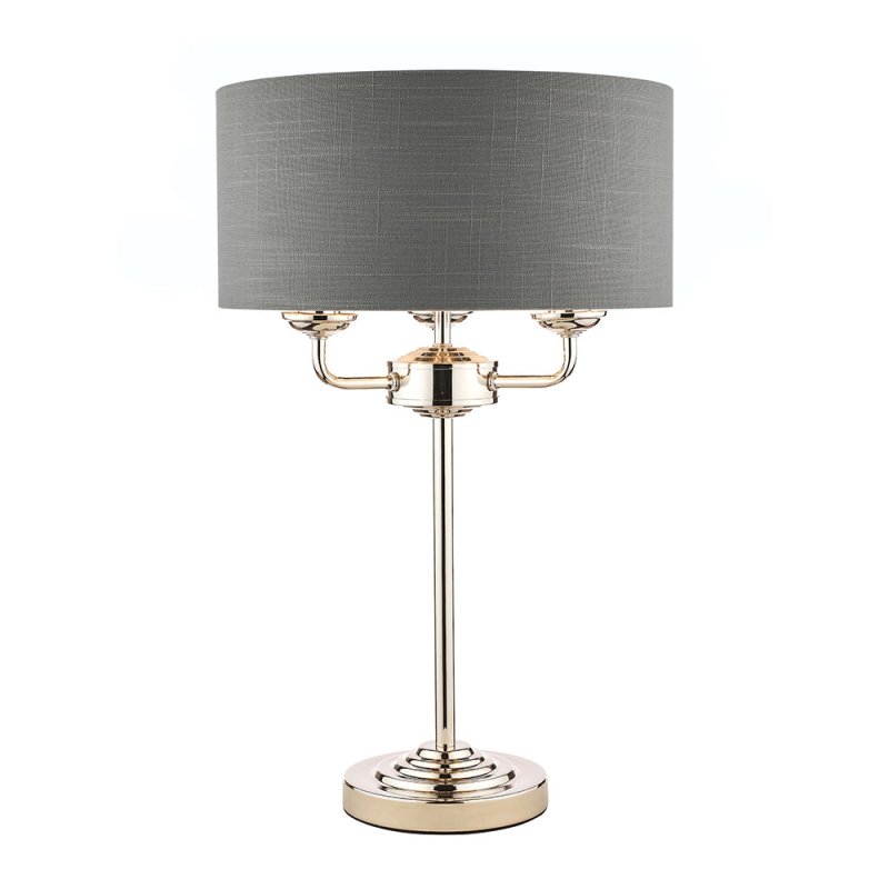 laura ashley sorrento 3 light table lamp polished nickel 