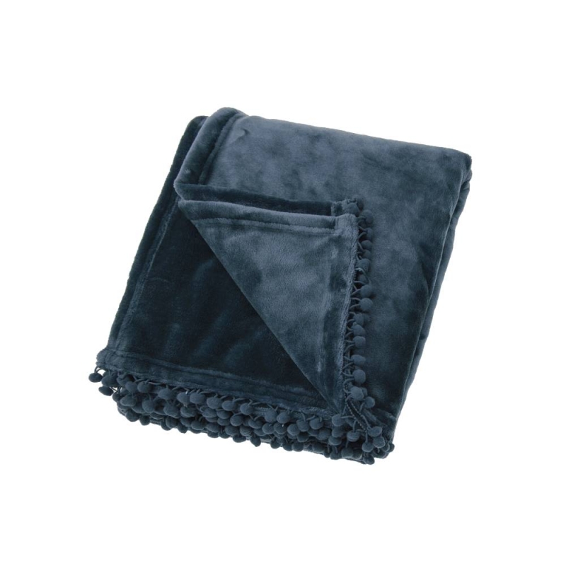 Walton & Co Cashmere Touch Throw 130x170cm Slate Blue