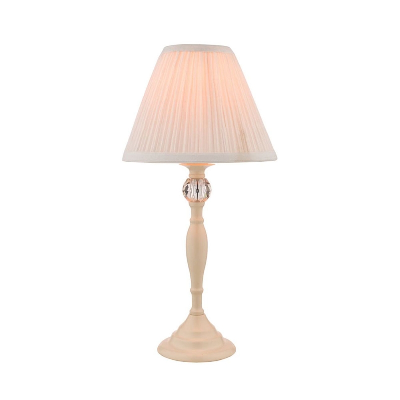 Laura Ashley Ellis Cream Satin-Painted Table Lamp With Ivory Shade