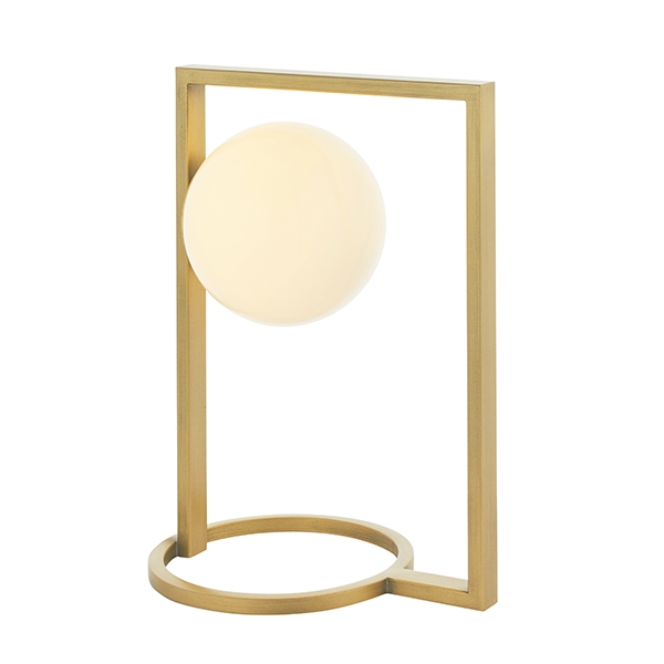 Genevieve Geometric Brushed Gold Table Light