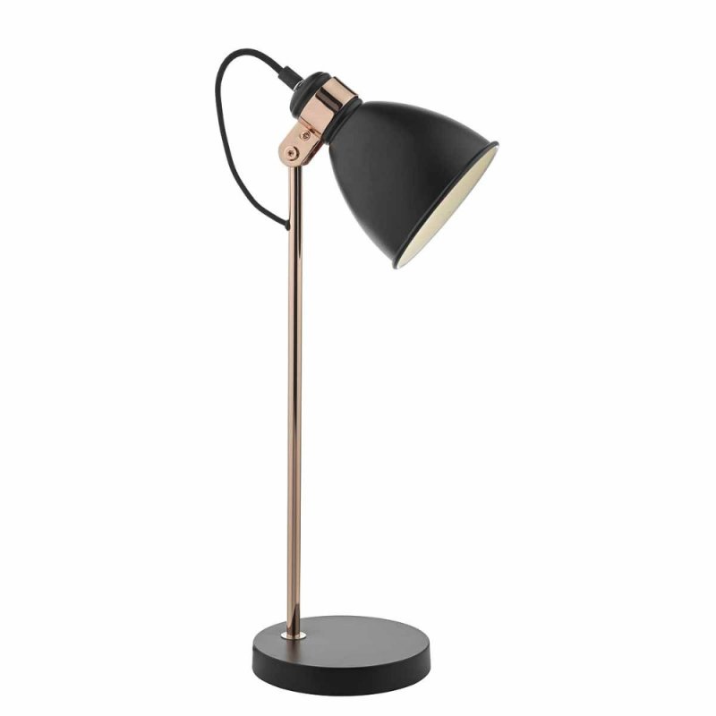 Dar Frederick Table Lamp In Black and Copper