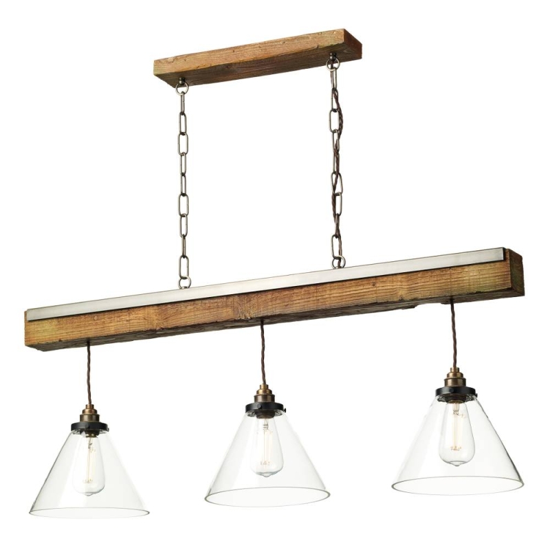 David Hunt Aspen 3 Lt Pendant Wood