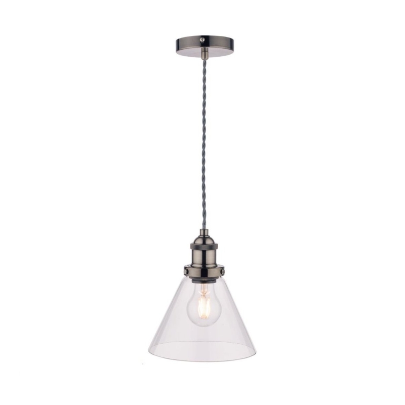 Laura Ashley Isaac Satin Nickel Pendant