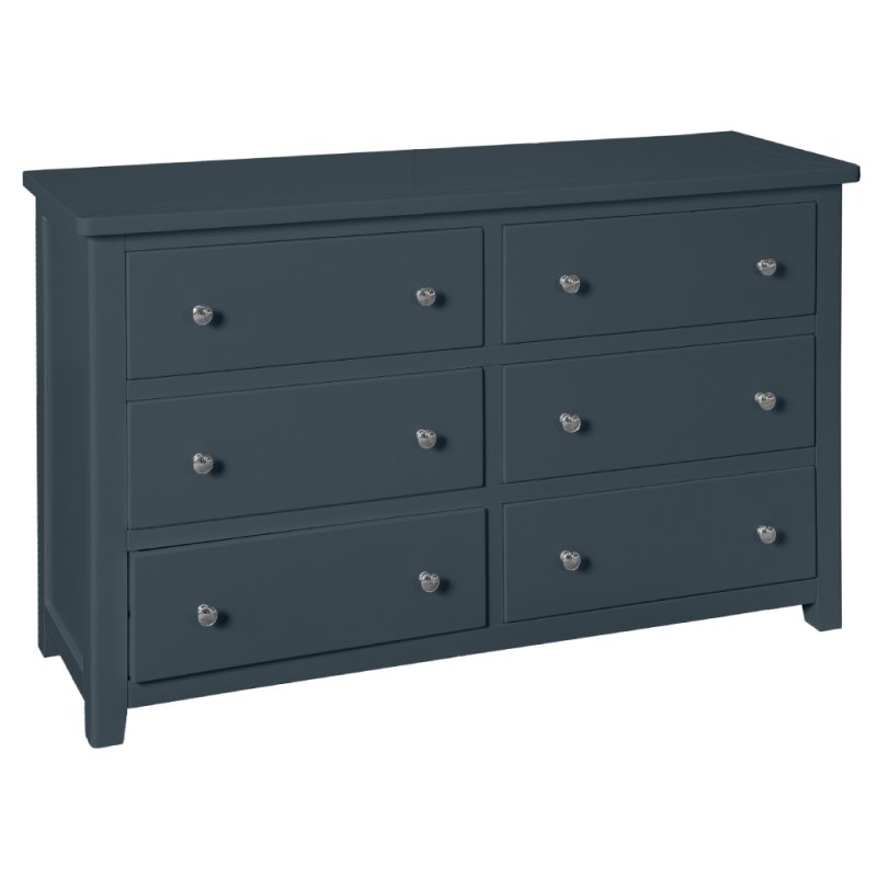 Hamilton 6 drawer wide chest blue