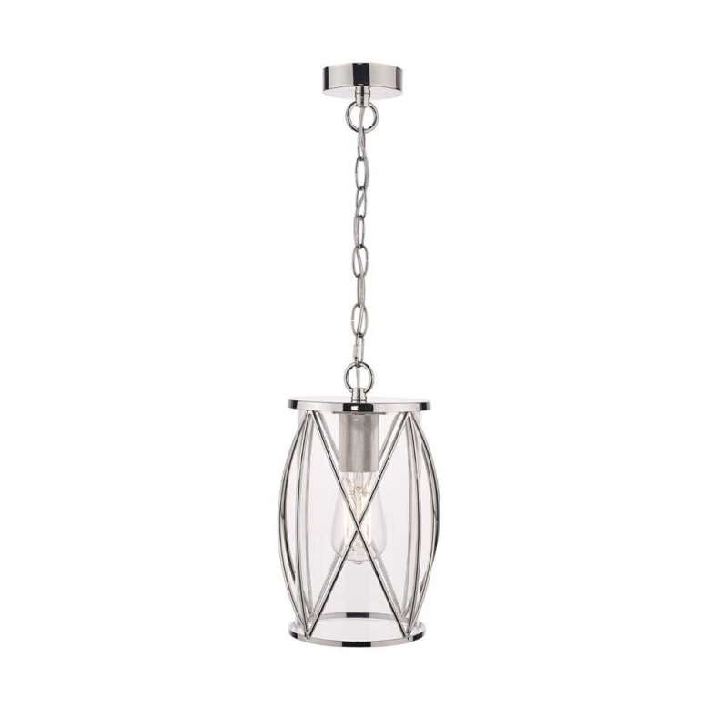 laura ashley beckworth pendant polished nickel glass