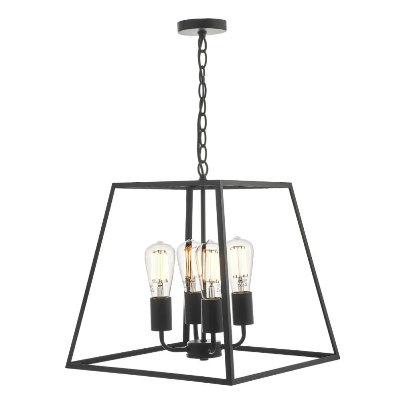 Academy 4 Light Lantern Black 