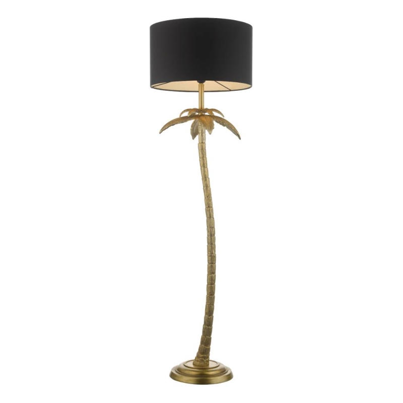 Coco Antique Gold Floor Lamp With Shade