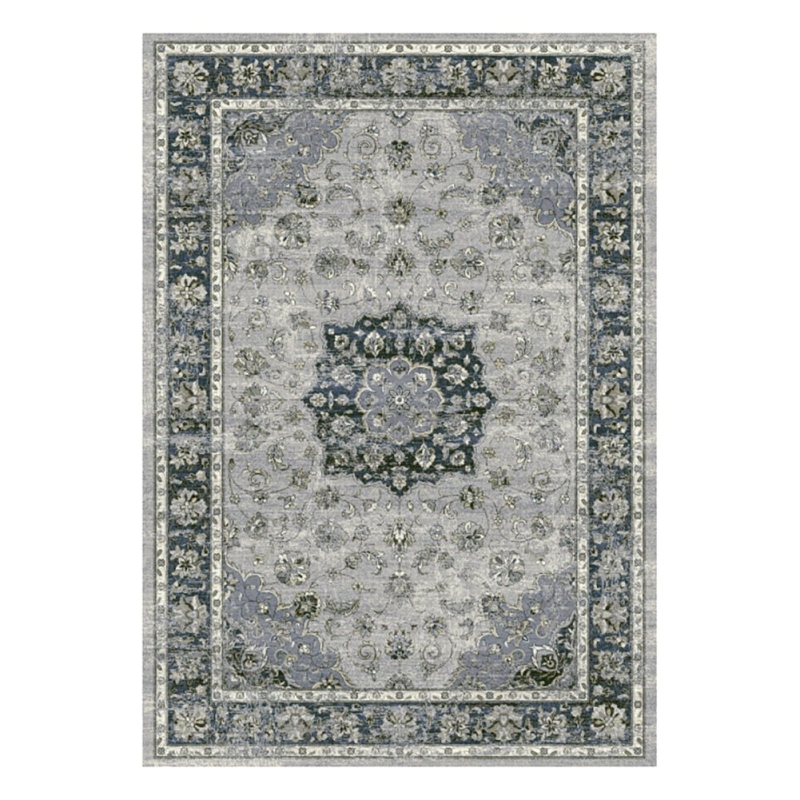 Da Vinci Floral Blue Grey Rug