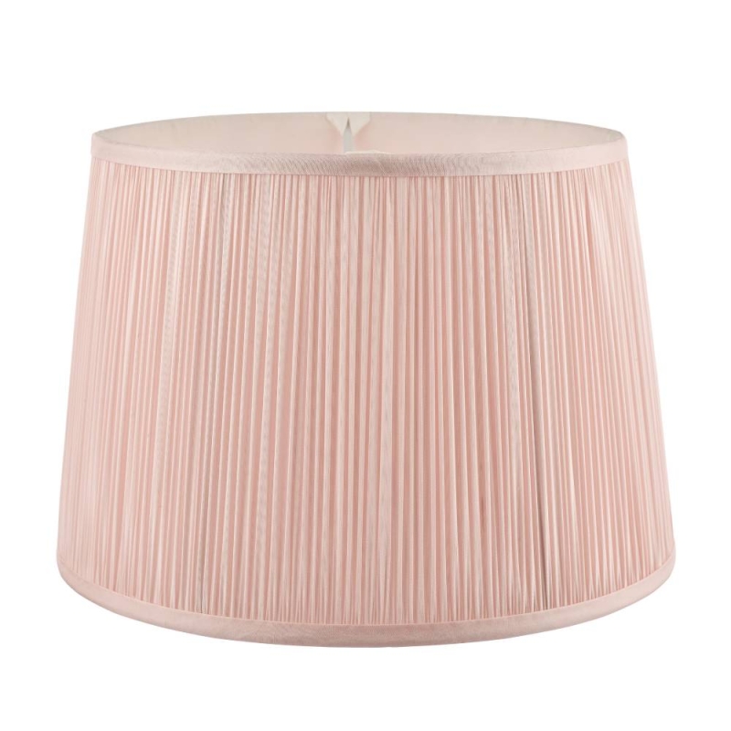 Laura Ashley Hemsley Pleated Silk Empire Drum Shade Pink 10 Inch