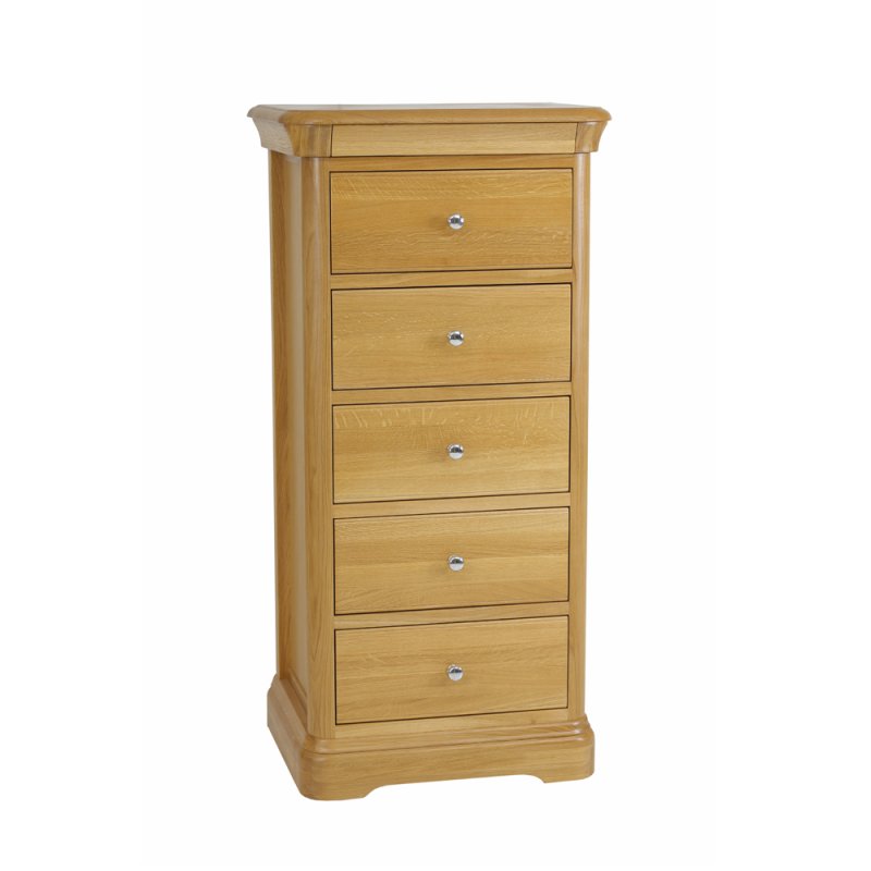 Stag Langham 5 Drawer Tall Narrow Chest