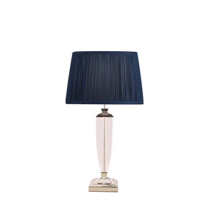 Laura Ashley Carson Polished Nickel  & Crystal Table Lamp