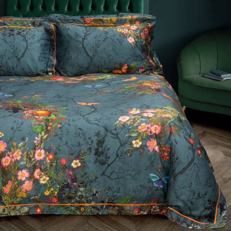 Timorous Beasties Bloomsbury Garden Duvet Set Teal