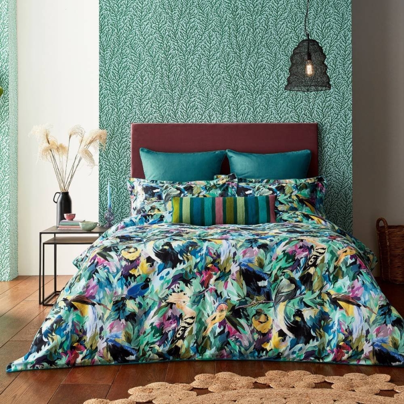 Harlequin Dance of Adornment Duvet Cover Wilderness