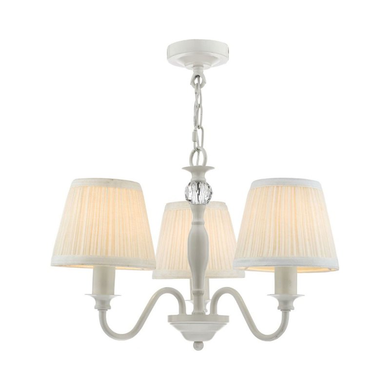 Laura Ashley Ellis Grey 3 Light Chandelier With Shades