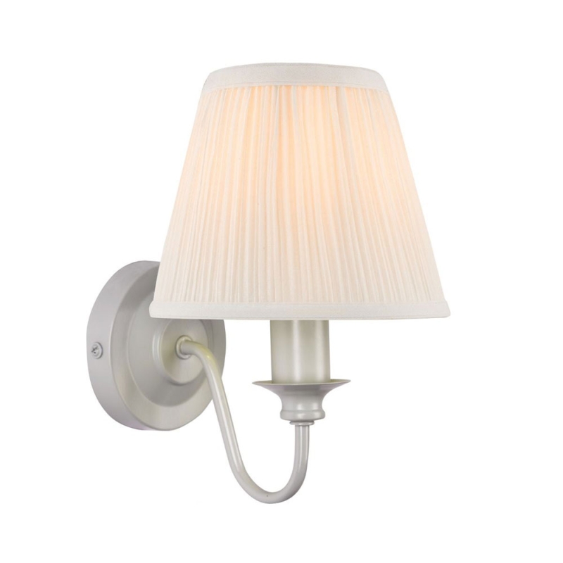 Laura Ashley Ellis  Satin Grey Wall Light With Shade