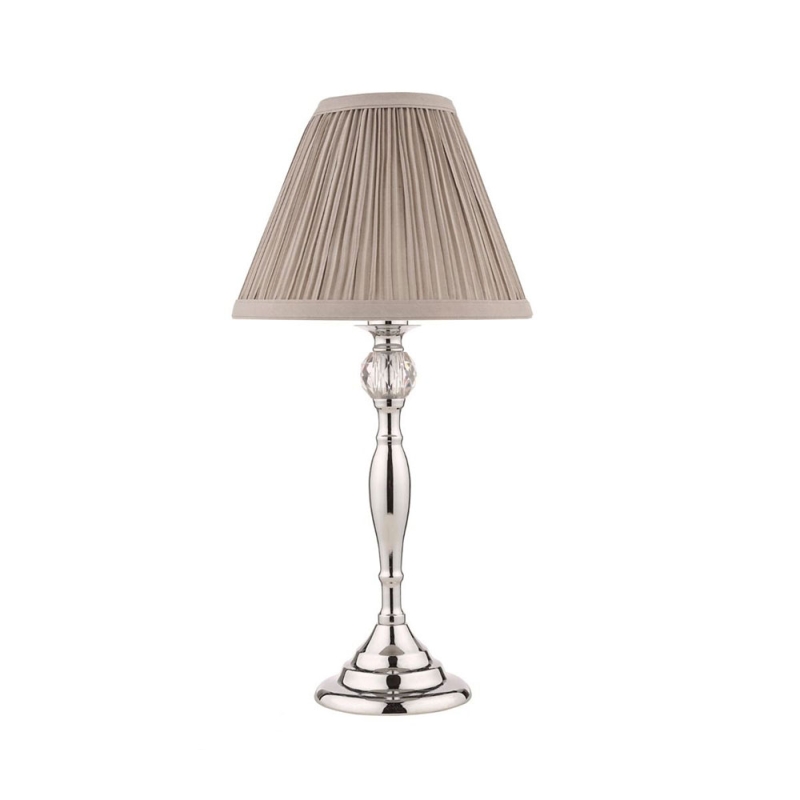 Laura Ashley Ellis Polished Chrome Table Lamp With Shade