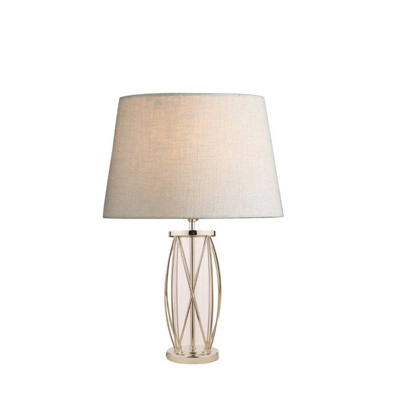 Laura Ashely Beckworth Small Table Lamp Polished Nickel - Base Only
