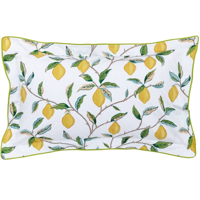 Morris Lemon Tree Pillowcase Oxford Leaf Green