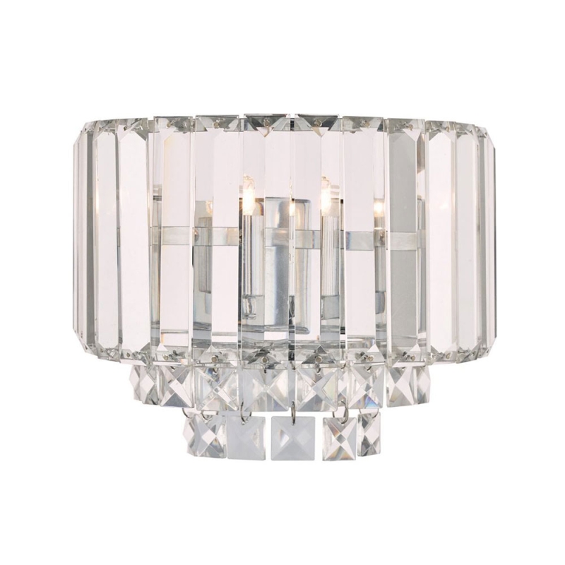 Laura Ashley Vienna Crystal & Polished Chrome Wall Light