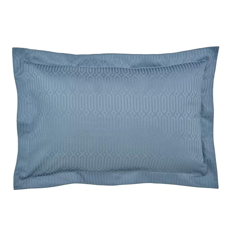 peacock blue rivage oxford pillowcase prussian blue