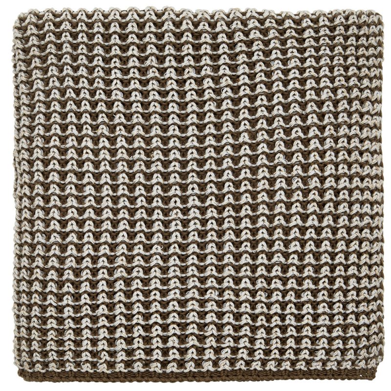 Peacock Blue Trisara Knitted Throw Truffle