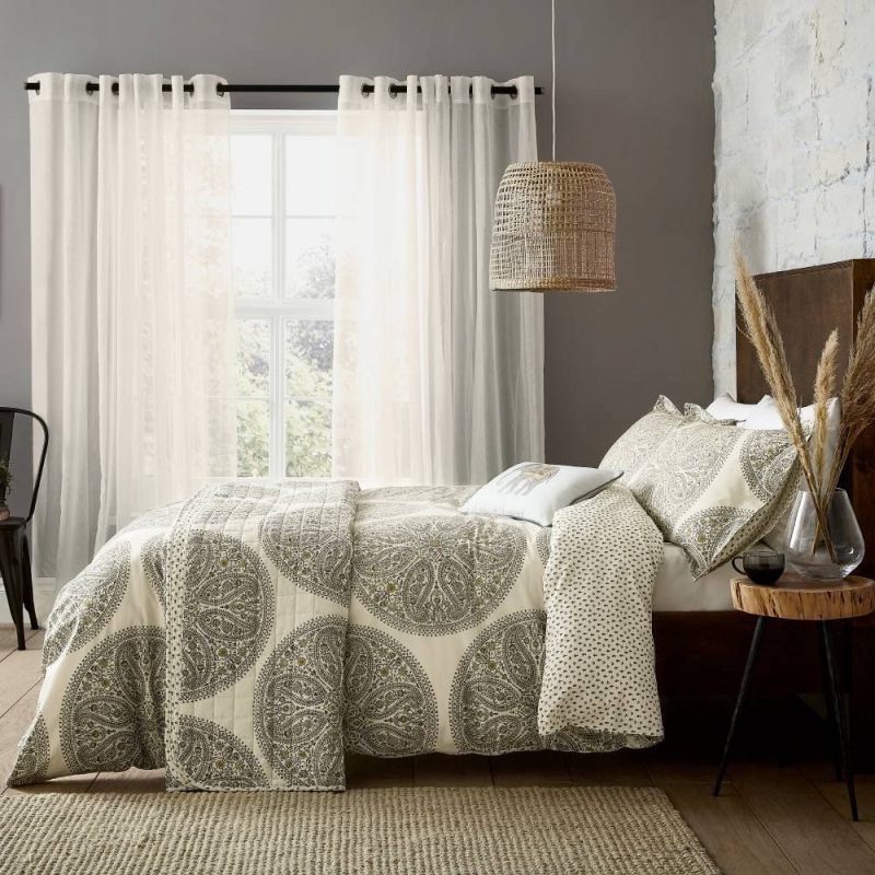 Sanderson Paisley Circles Duvet Cover Set Linden