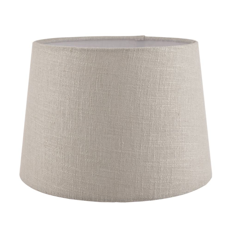 Laura Ashley Becall Linen Drum Shade Silver 10 Inch