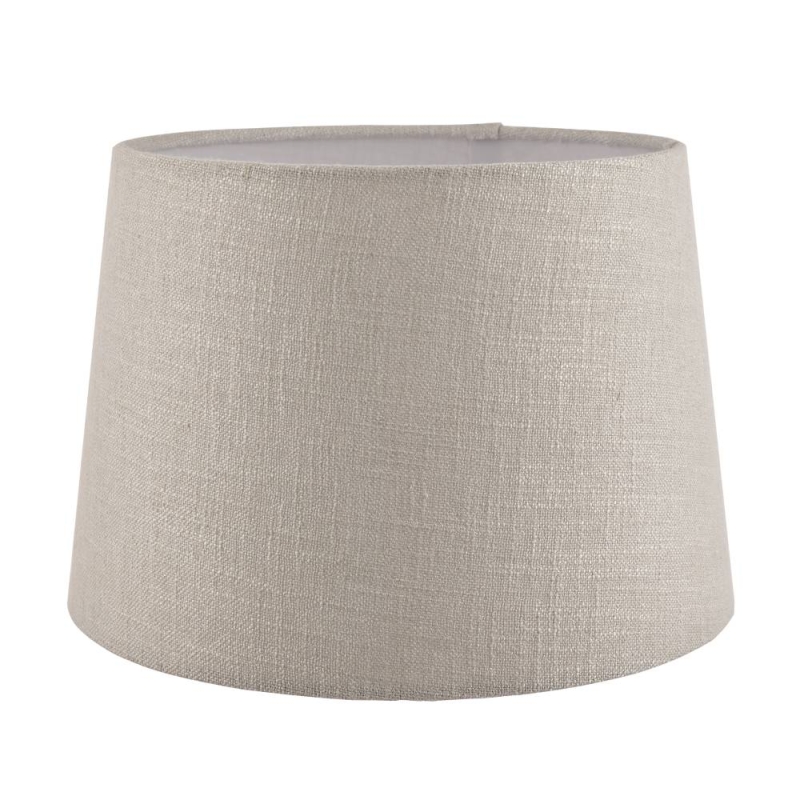 Laura Ashley Becall Linen Drum Shade Silver 10 Inch